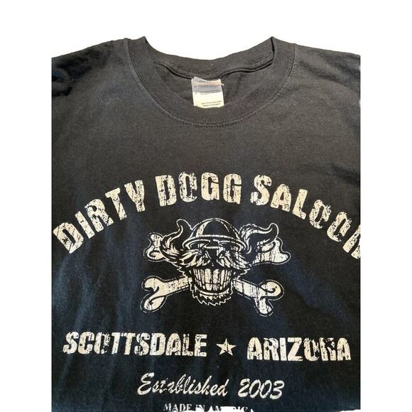 Dirty Dogg Saloon Est.‎ 2003 Scottsdale Arizona Men's Black T-Shirt Size Large - Picture 1 of 7